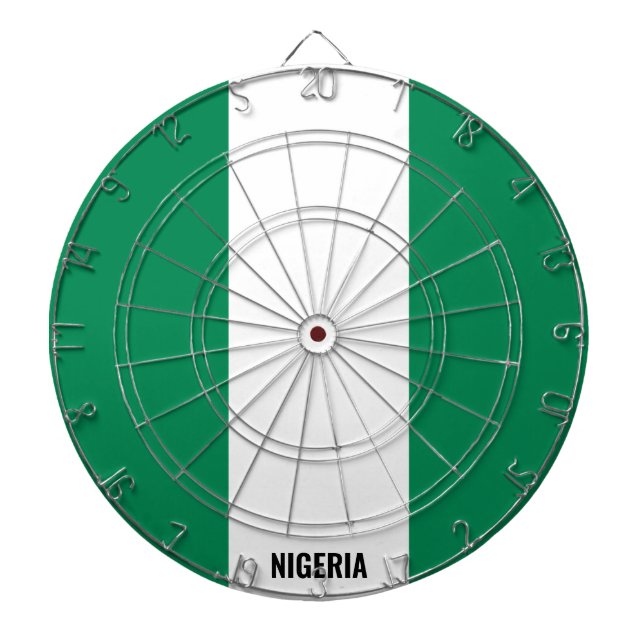 Fléchettes "Le Nigeria frappe !" Cible de flechettes patrioti (Devant)