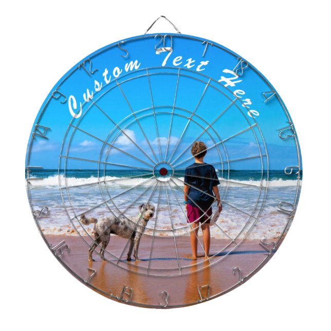 Fléchettes Photo personnalisée et Cible de flechettes texte a (Devant)