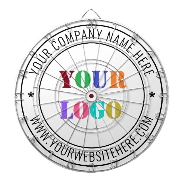 Fléchettes Texte du logo de l'entreprise personnalisé Cible d (Devant)