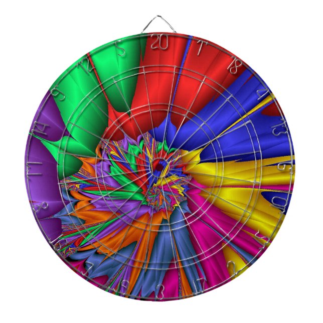 Fléchettes Une Cible de flechettes Spirale Fractale Lumineuse (Devant)