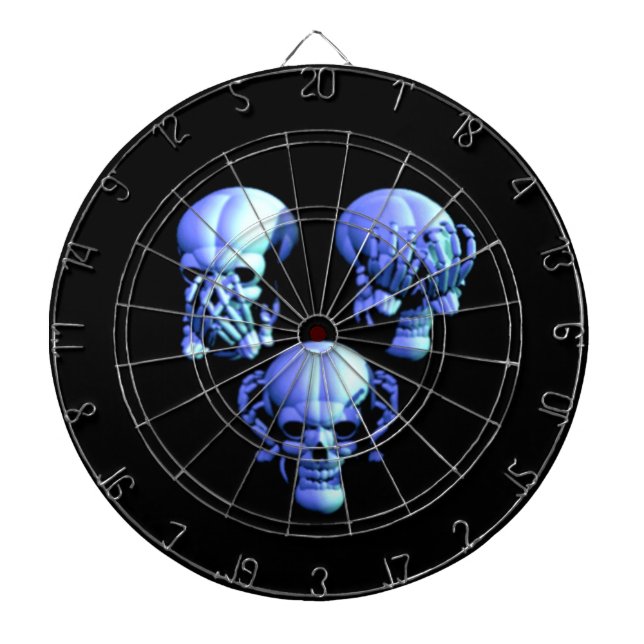 Fléchettes Voir Hear Speed No Evil Skulls Cible de flechettes (Devant)