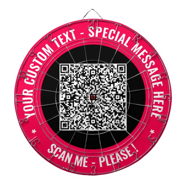 Fléchettes Votre code QR Cible de flechettes texte personnali (Devant)