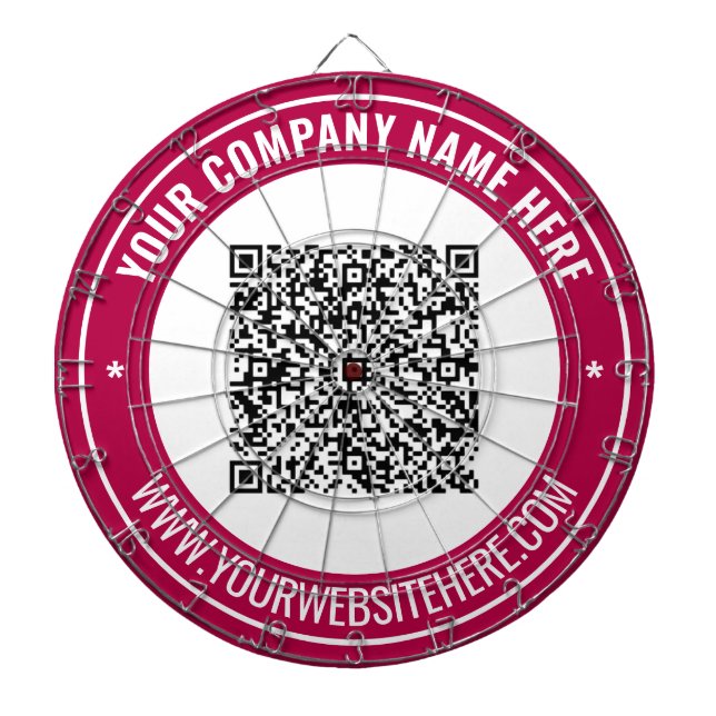 Fléchettes Votre code QR Texte personnalisé Cible de flechett (Devant)