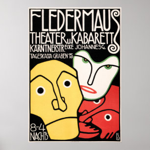 FLEDERMAUS THÉÂTRE & CABARET Art Déco Publicité