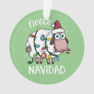 Fleece Feliz Navidad Funny Cute Sheep Christmas