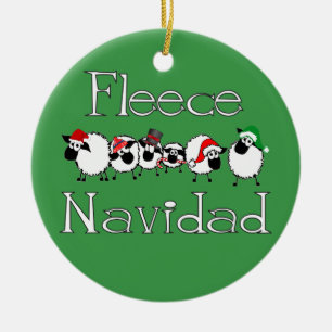 Fleece Navidad Funny Ornement de Noël