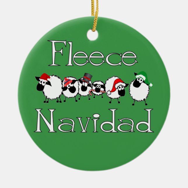 Fleece Navidad Funny Ornement de Noël (Devant)
