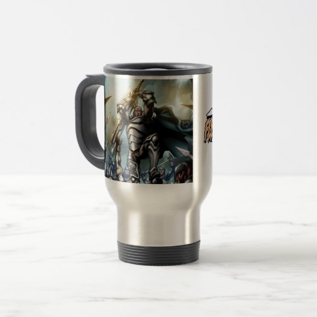 Flesh and Steel V1 design voyage mug (Devant gauche)