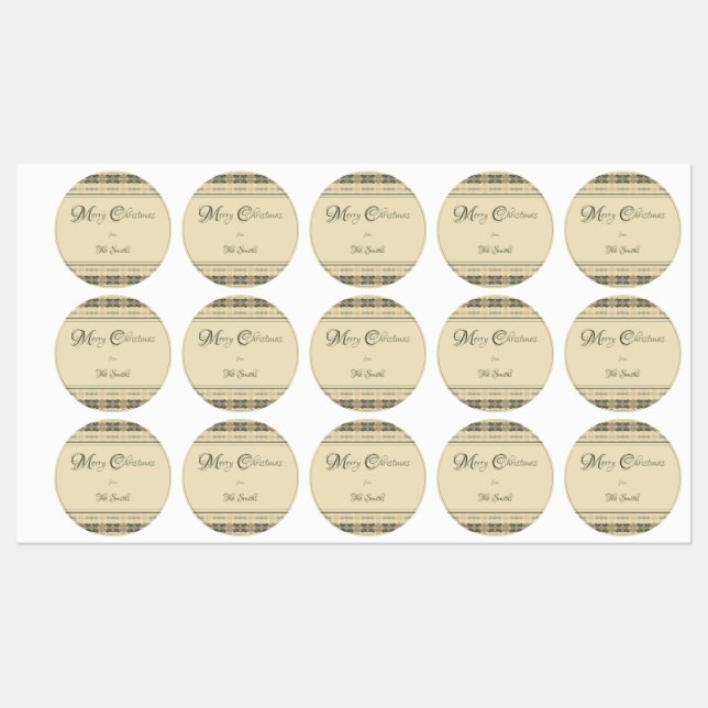 Fletcher Étiquettes de Noël (Feuille)