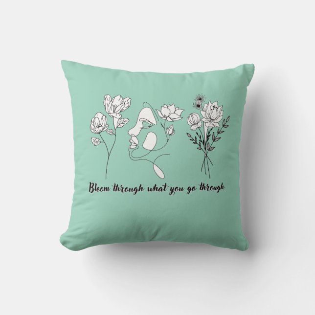 Fleur à travers ce que vous traversez le Coussin d (Recto)