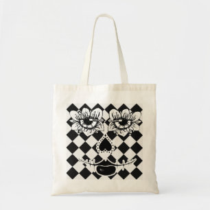 Fleur à Visage à Damier Sac Cabas Surréaliste
