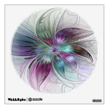 Fleur Abstraite colorée Art moderne floral fractal