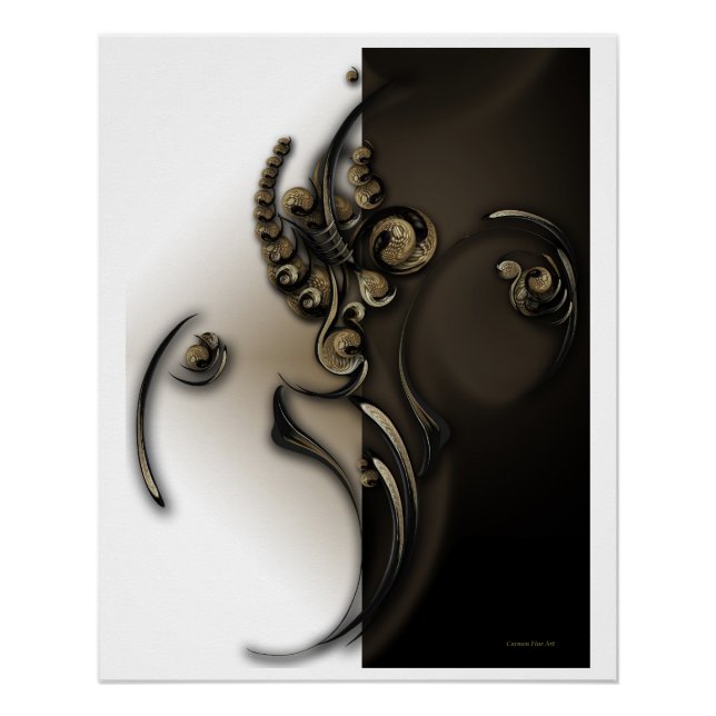 "Fleur ancienne", Poster brillant (Devant)