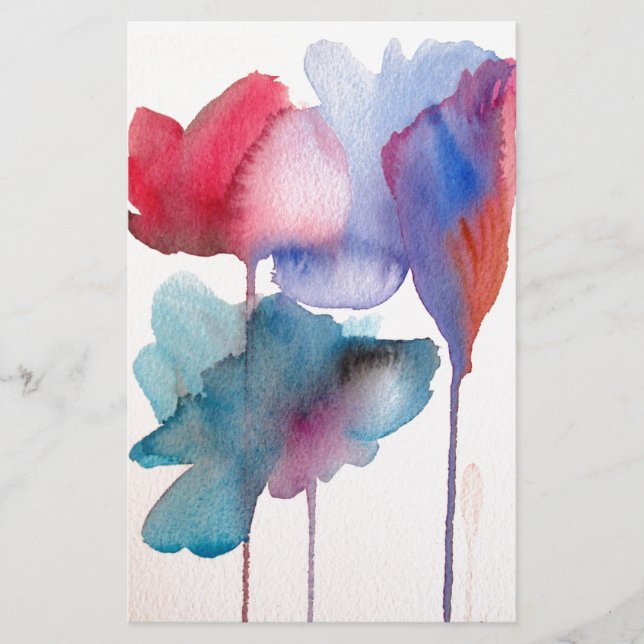 Fleur aquarelle design floral moderne (Devant)