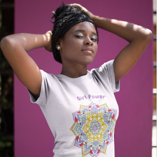 Fleur arc-en-ciel personnalisée Mandala T-Shirt