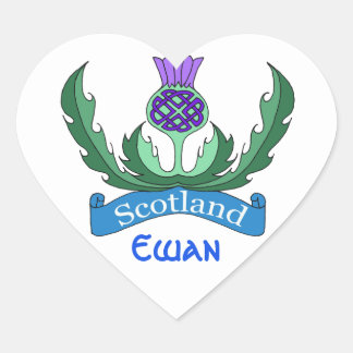"Fleur autocollant de coeur d'Ecosse"
