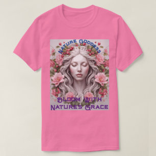 Fleur avec le T-shirt Portrait Grace de la nature