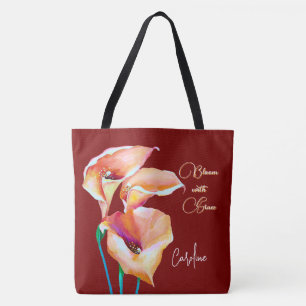 Fleur avec Sac fourre-tout de couleurs fluides Gra