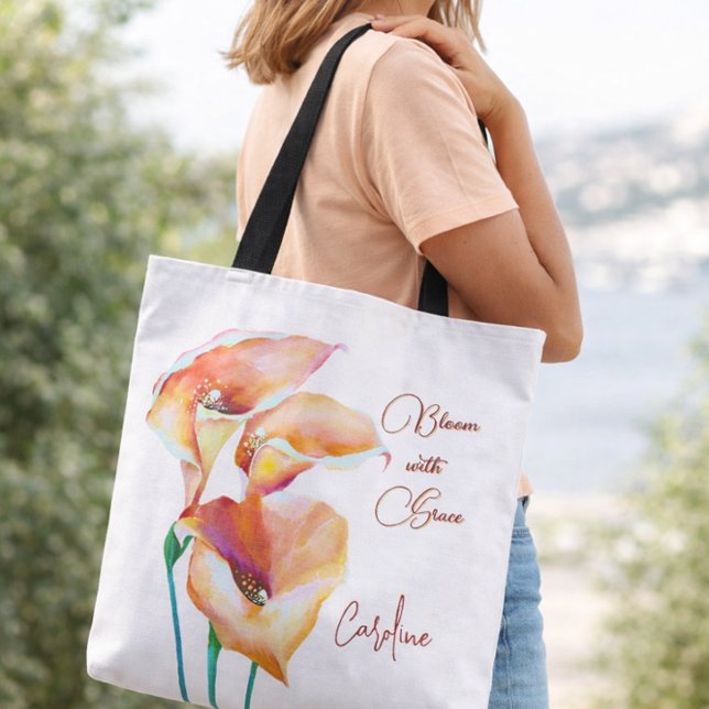 Fleur avec Sac fourre-tout de couleurs fluides Gra (Créateur téléchargé)