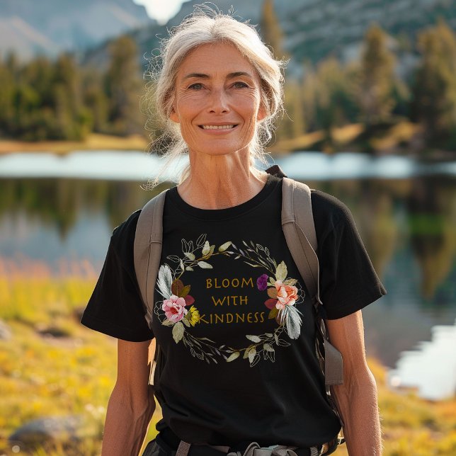 Fleur avec T-shirt Kindness pour femmes et enfants (Créateur téléchargé)