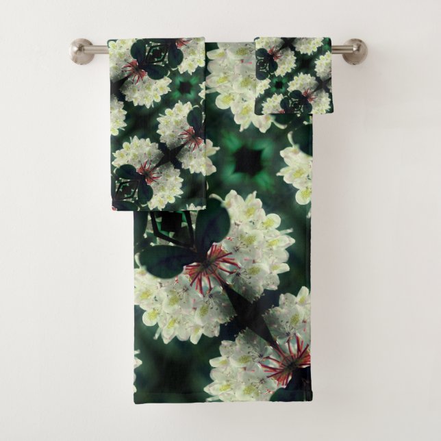 Fleur Azalea Blanc Avec Motif Raindrops (En situation)