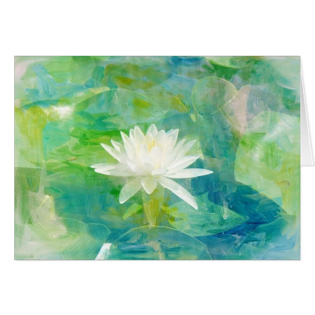 Fleur blanche de nénuphar (Devant horizontal)