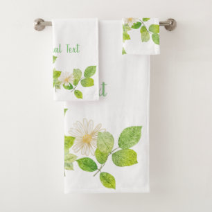 Fleur blanche et jardin Feuille vert