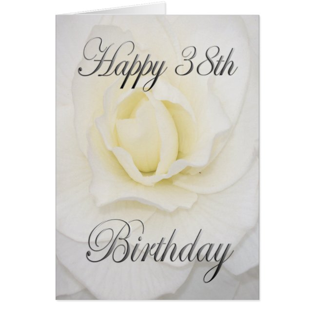 Fleur blanche Joyeux 38e anniversaire (Devant)
