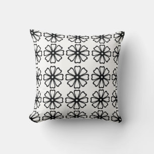 Fleur blanche - Oreiller à jet en polyester 16" x 