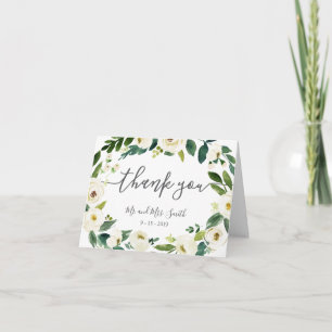 Fleur Blanche Vert Wreath Plié Merci Cartes