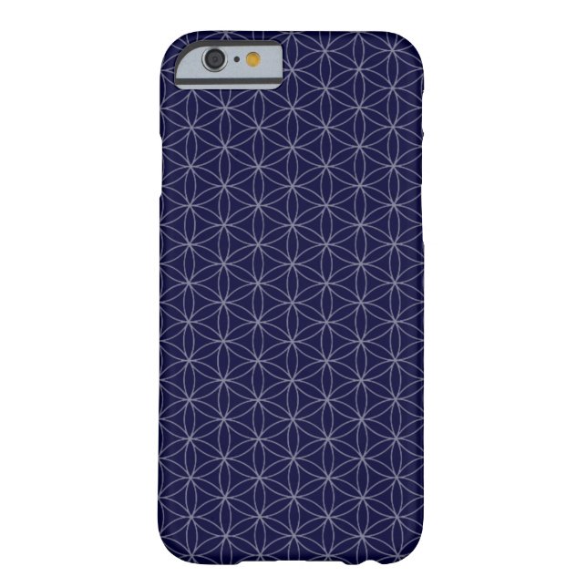Fleur bleu marine de vie iPhone 6 Coque (Dos)