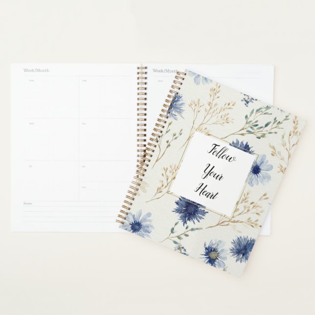 Fleur Bleue Blanche   (Devant avec enveloppe)