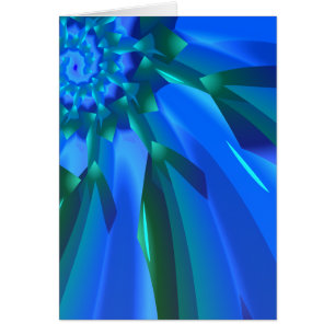 Fleur bleue/cyan