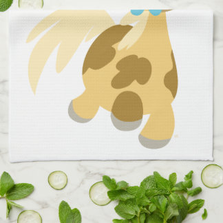 Fleur bleue et jolie serviette de cuisine Pony Car