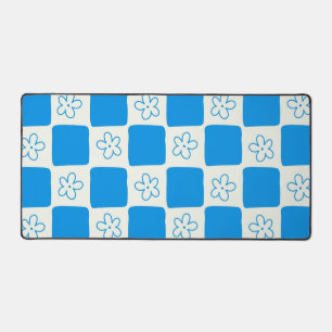 Fleur bleue Preppy À damiers Motif