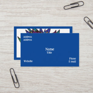 Fleur bleue standard, Carte de visite de 3,5 po x