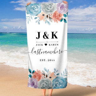 Fleur botanique moderne aquarelle Navy