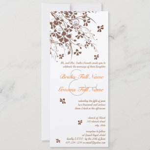 Fleur Brown tourbillonne Invitations de mariage