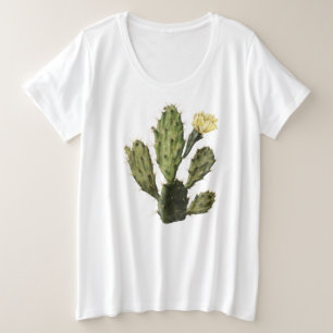 Fleur Cactus Dessin Vintage Plus T-shirt Taille
