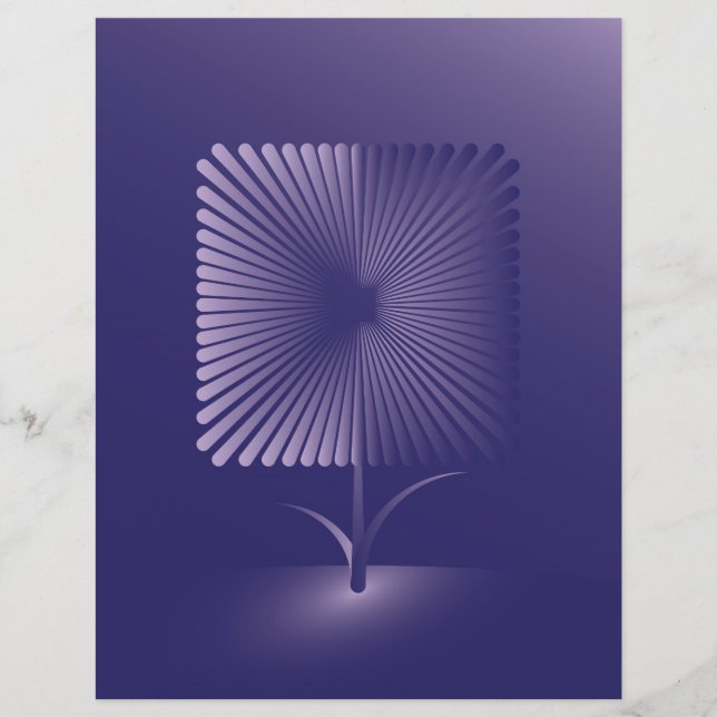 Fleur carrée violette (Devant)
