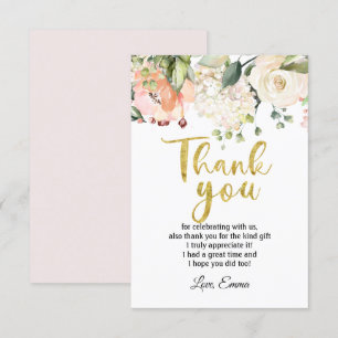 fleur, carte de remerciements florale