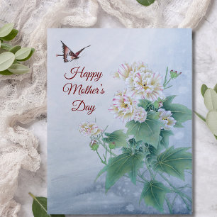 Fleur chinoise avec papillon