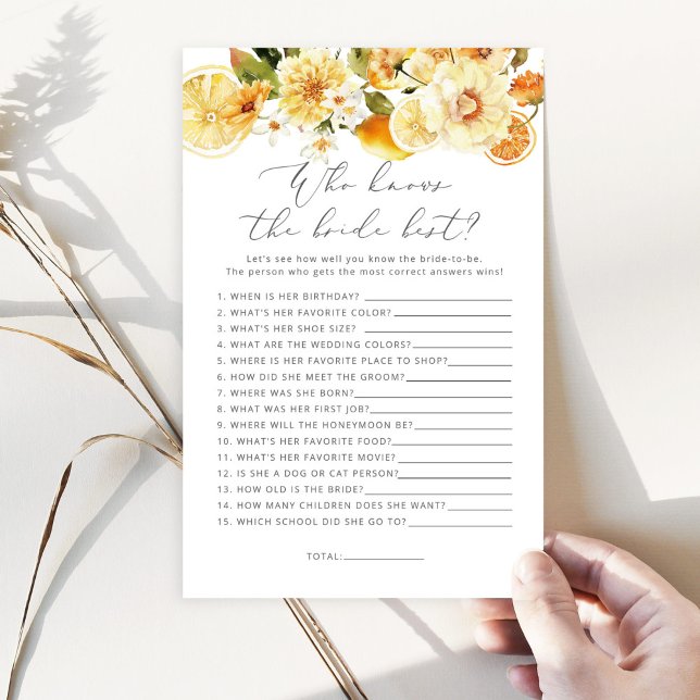 Fleur citron Qui connaît la mariée meilleur jeu (Créateur téléchargé)