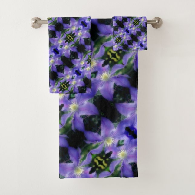 Fleur Clematis violet doux Motif Abstrait (En situation)