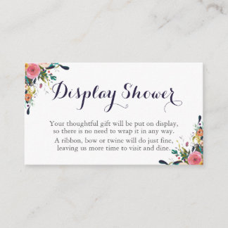 Fleur colorée Affichage Douche Insertion Cartes