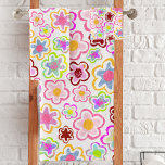 Fleur colorée Motif à la main été floral<br><div class="desc">Serviette De Bain Fleurie D'Été Motif Fleur Colorée Dessinée À La Main. Fleurs colorées à la main.</div>