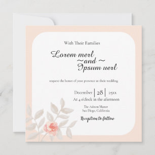 Fleur couleur de carte faire-part de mariage