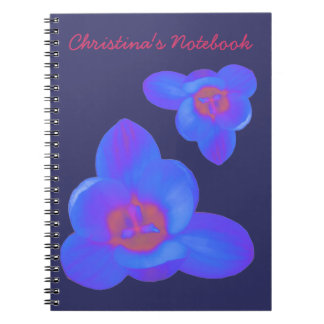 Fleur Crocus Carnet personnalisable chaud et froid