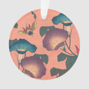 Fleur d'abeille rose Art classique Hokusai