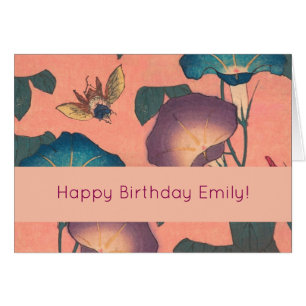 Fleur d'abeille rose classique Hokusai Art